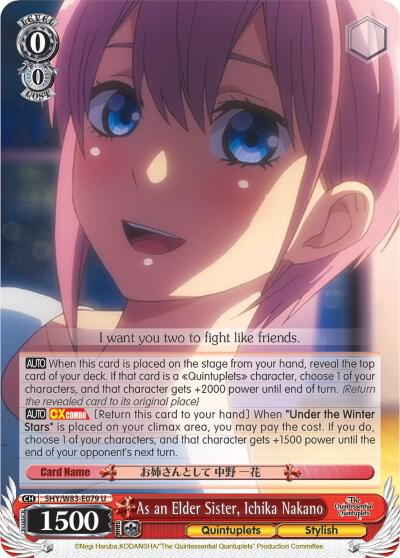 As an Elder Sister, Ichika Nakano