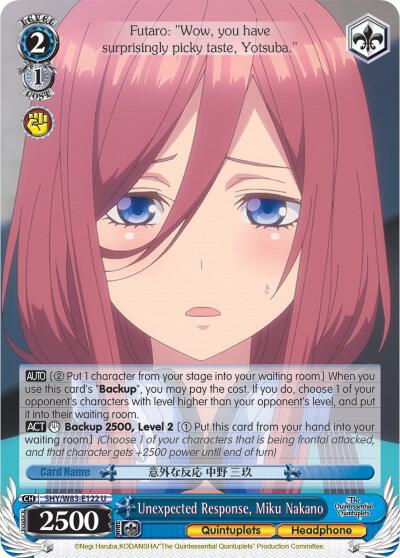 Unexpected Response, Miku Nakano