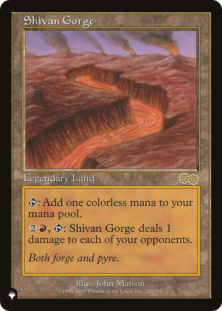 Shivan Gorge 326/350 card