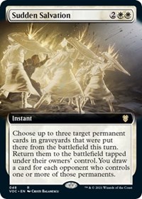 Sudden Salvation (Extended Art) - Commander: Innistrad: Crimson Vow - Magic: The Gathering card