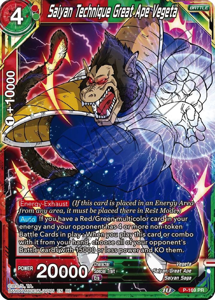 Saiyan Technique Great Ape Vegeta #P-169 — Mythic Booster
