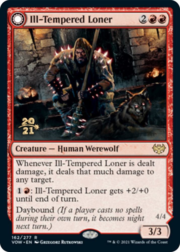 Ill-Tempered Loner // Howlpack Avenger #162s — Innistrad: Crimson Vow Promos