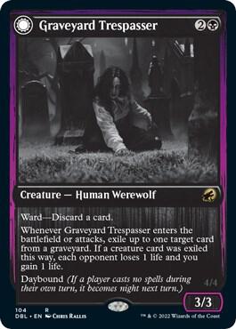 mtg double faced cards graveyard Graveyard Trespasser