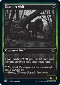 Snarling Wolf (486) - Innistrad: Double Feature - Magic: The Gathering card