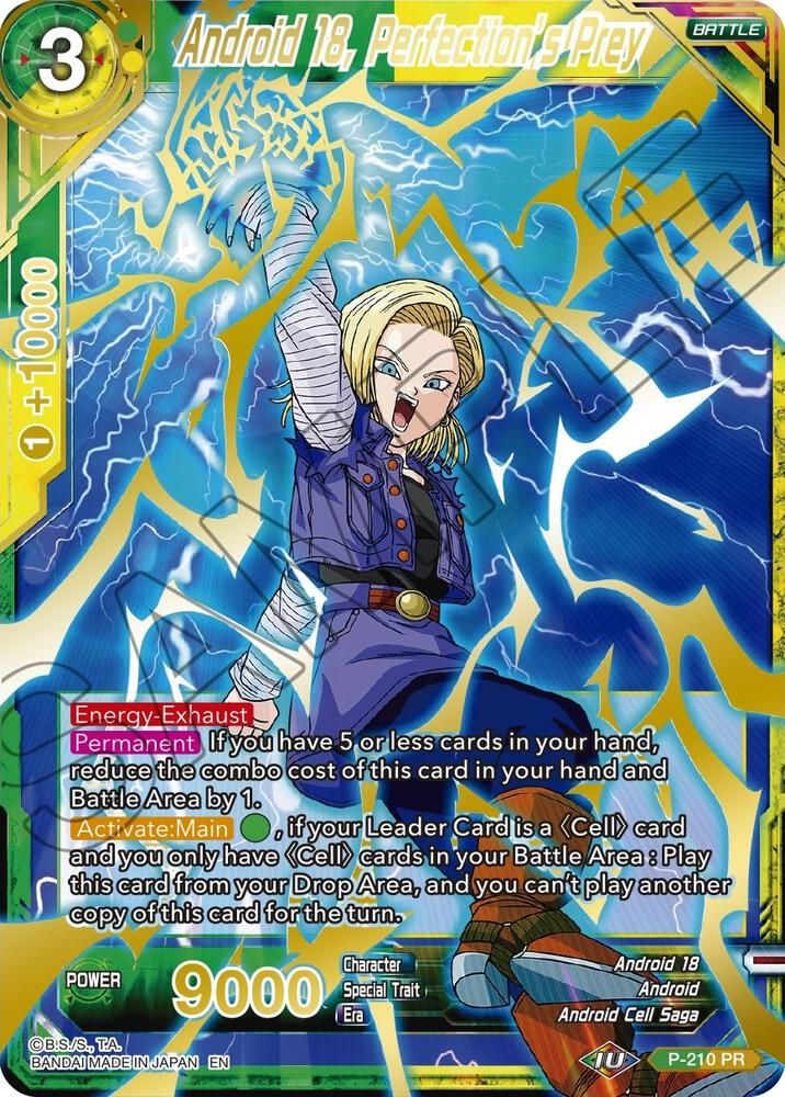 Android 18, Perfection's Prey (Gold Stamped) - Mythic Booster