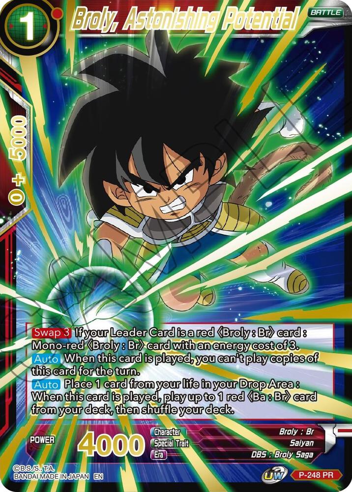 Broly, Astonishing Potential (Gold Stamped) - Mythic Booster