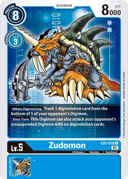 Digimon Trading Card Game Classic Collection Common Zudomon EX1-018