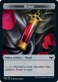 Blood // Vampire (007) Double-Sided Token - Innistrad: Crimson Vow - Magic: The Gathering card
