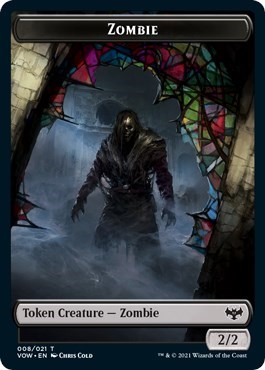 Zombie (008) // Wolf (014) Double-Sided Token