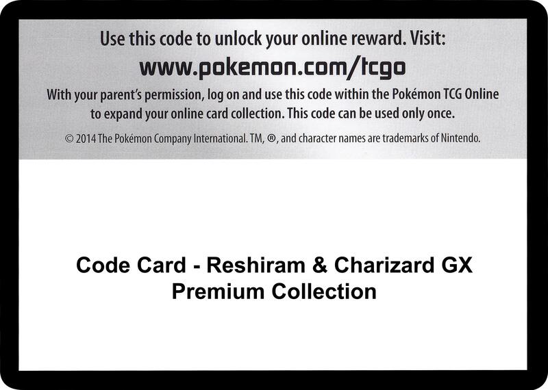 Code Card - Reshiram & Charizard GX Premium Collection  from Miscellaneous Cards & Products