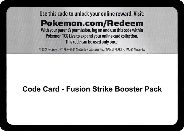 Code Card - Fusion Strike Booster Pack
