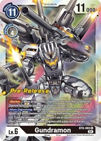 Gundramon (Double Diamond Pre-Release Cards)