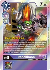Rebellimon - Double Diamond Pre-Release Cards - Digimon card
