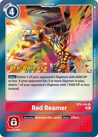 Red Reamer - Double Diamond Pre-Release Cards - Digimon card
