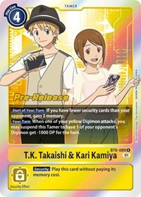 T.K. Takaishi & Kari Kamiya (Double Diamond Pre-Release Cards)