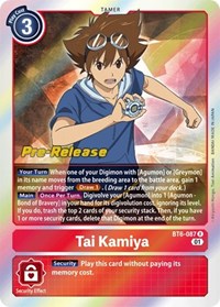 Tai Kamiya - Double Diamond Pre-Release Cards - Digimon card