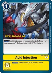 Acid Injection - Double Diamond Pre-Release Cards - Digimon card