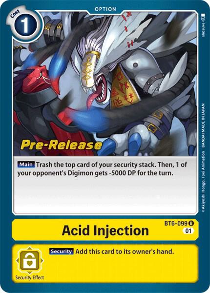 Acid Injection digimon card
