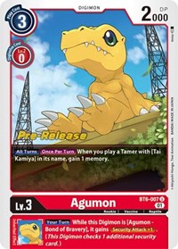Agumon - Double Diamond Pre-Release Cards - Digimon card