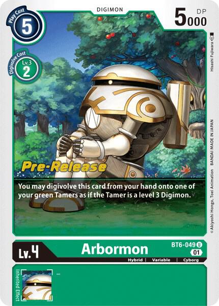 Arbormon digimon card