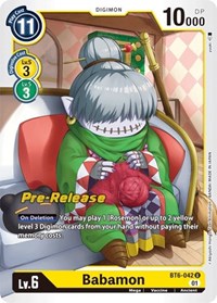 Babamon - Double Diamond Pre-Release Cards - Digimon card