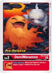 DemiMeramon (Double Diamond Pre-Release Cards)