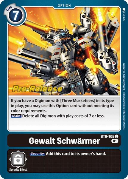 Gewalt Schwarmer digimon card