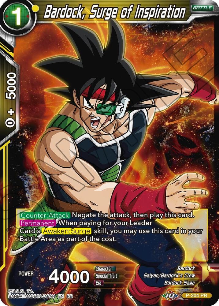 Bardock, Surge of Inspiration #P-204 — Mythic Booster