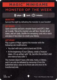 Magic Minigame: Monster of The Week