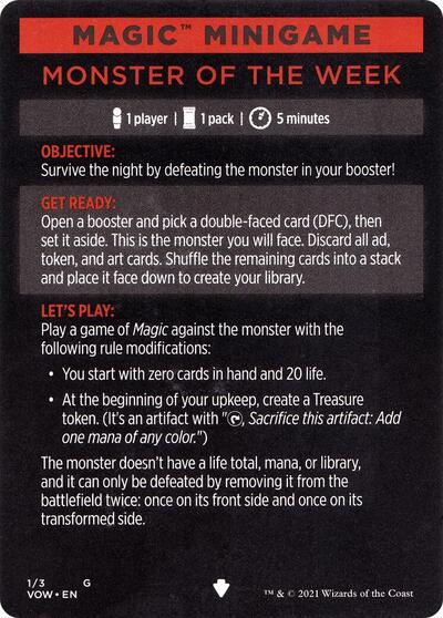Magic Minigame: Monster of The Week