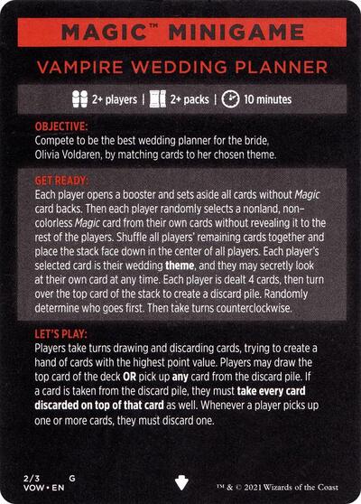 Magic Minigame: Vampire Wedding Planner
