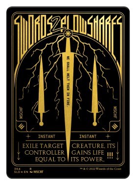 Swords to Plowshares Foil Etched Gold