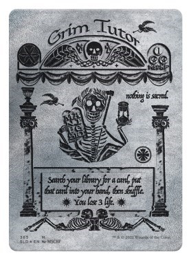 Grim Tutor Silver Laminate