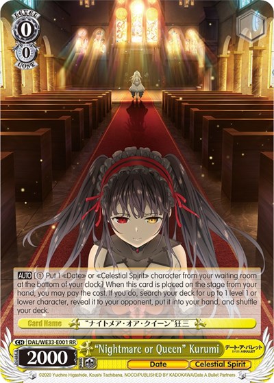 "Nightmare or Queen" Kurumi (Parallel Foil) card