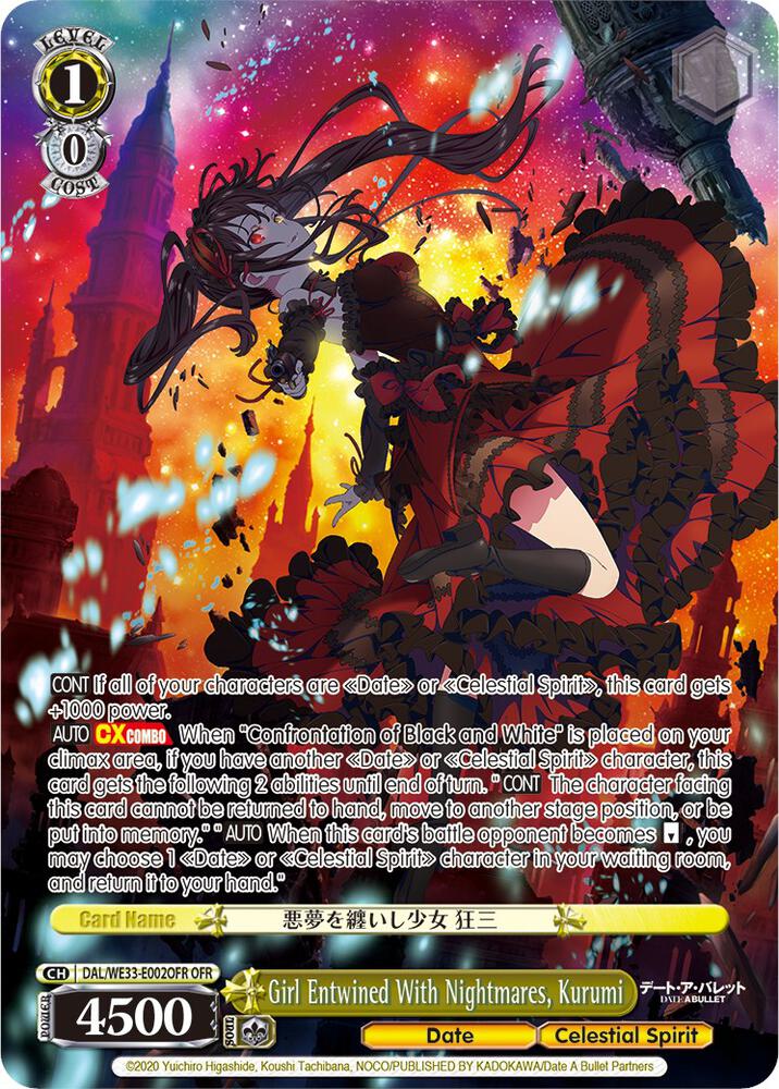 Girl Entwined With Nightmares, Kurumi (OFR) - Date A Bullet