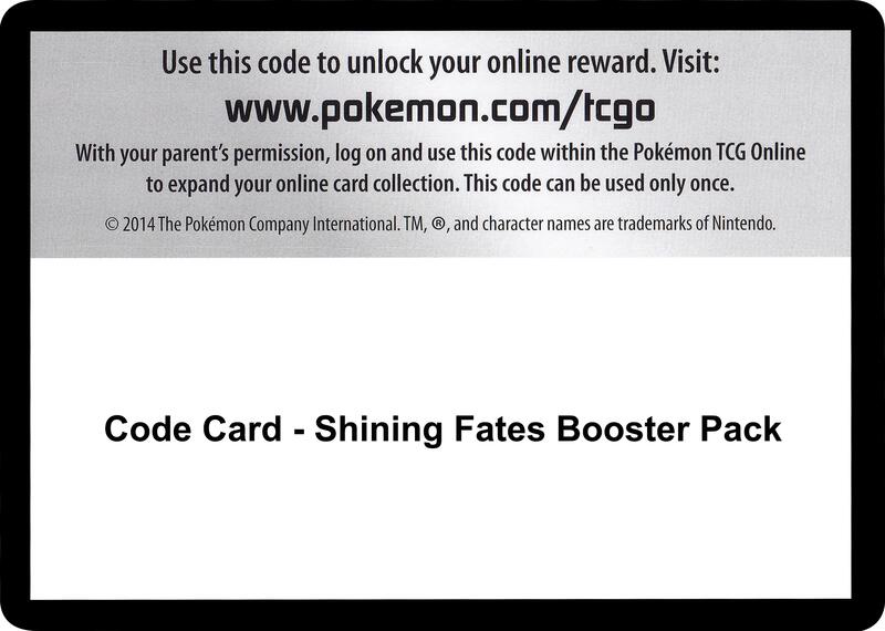 Code Card - Shining Fates Booster Pack  from Shining Fates