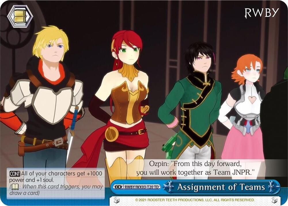 Assignment of Teams