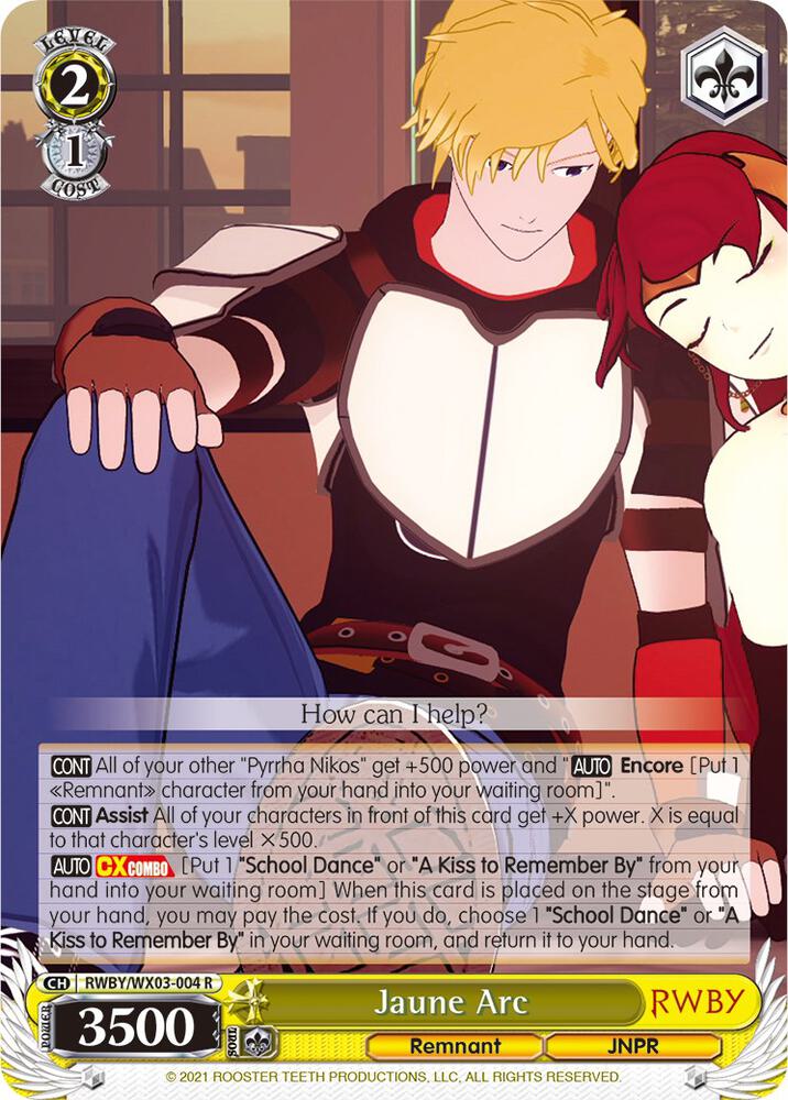 Jaune Arc - RWBY - Weiss Schwarz - TCGplayer.com