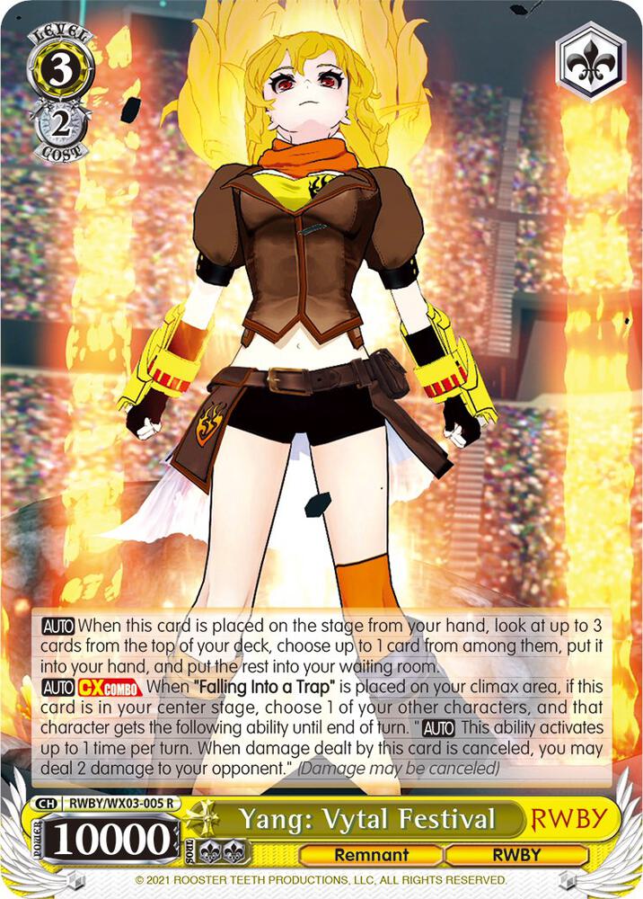 Yang: Vytal Festival - RWBY - Weiss Schwarz - TCGplayer.com
