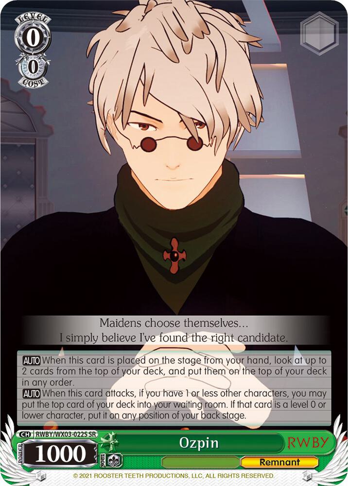 Ozpin (SR) - RWBY - Weiss Schwarz - TCGplayer.com