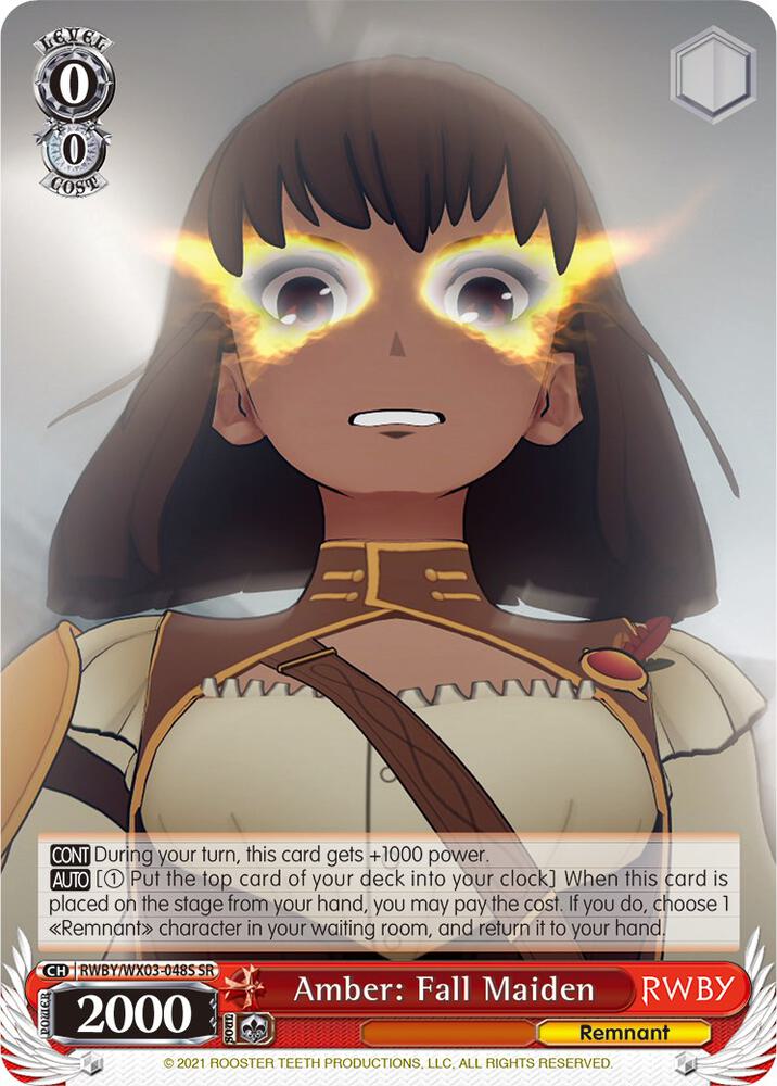 Amber: Fall Maiden (SR) - RWBY - Weiss Schwarz