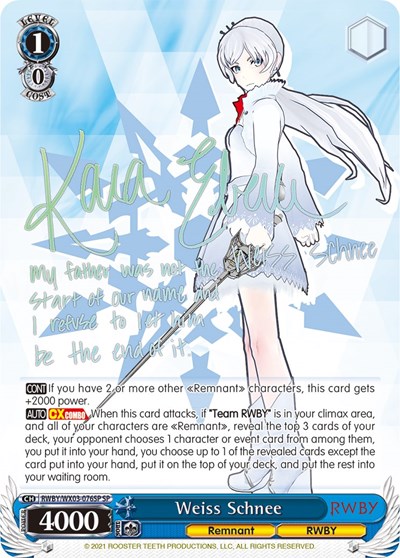 Weiss Schnee (SP) card