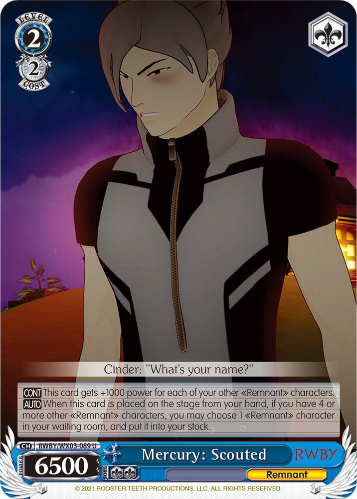 Mercury: Scouted - RWBY - Weiss Schwarz - TCGplayer.com