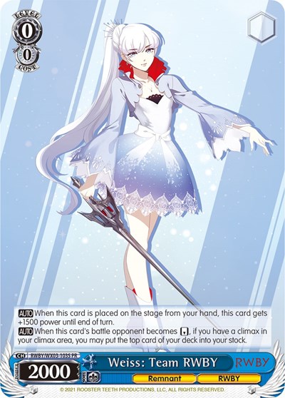 Weiss: Team RWBY (Alternate Art) card