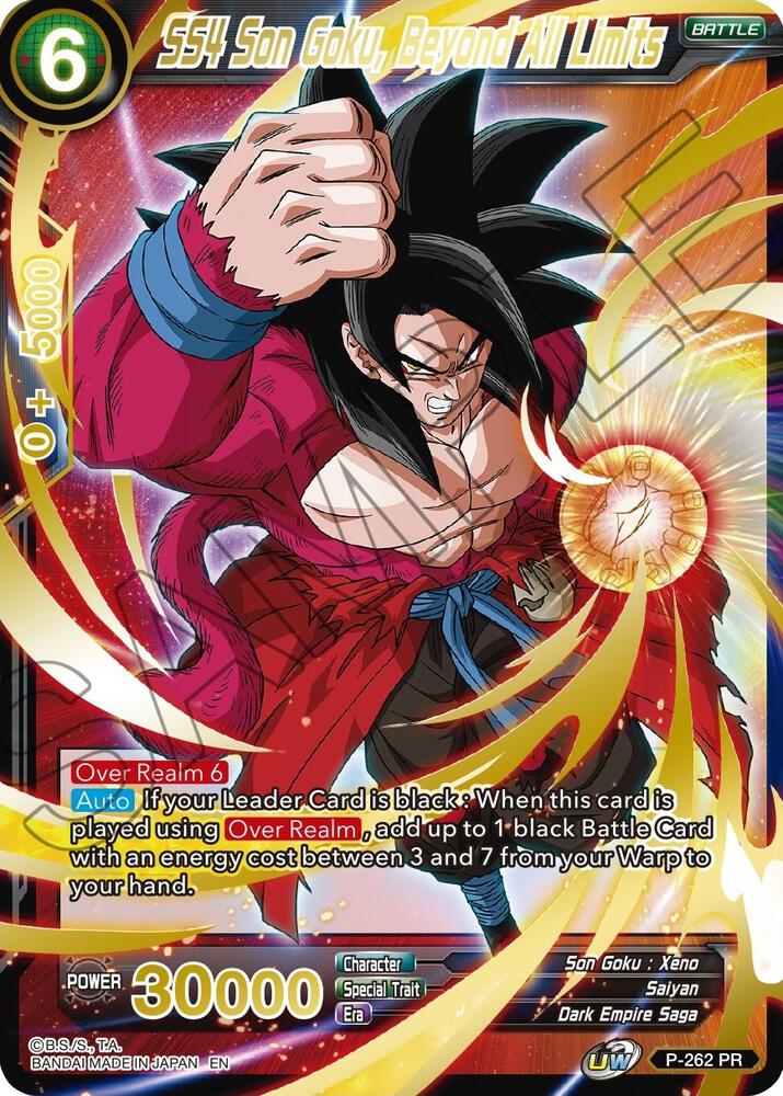 SS4 Son Goku, Beyond All Limits (Gold Stamped) - Mythic Booster