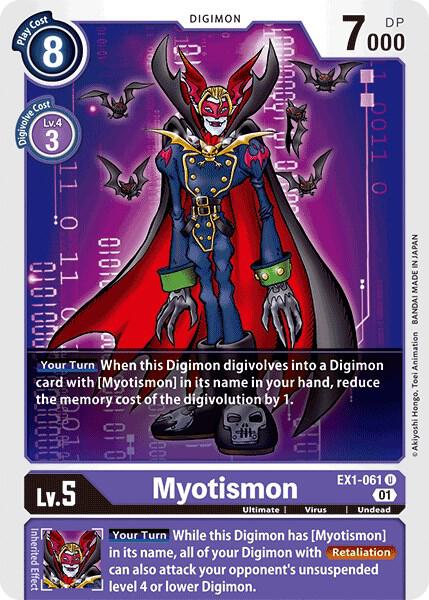 Digimon Classic Collection Uncommon Myotismon EX1-061 Digimon Classic Collection Uncommon Myotismon EX1-061