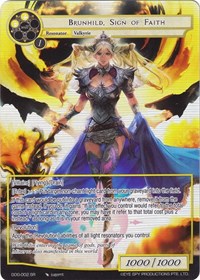 Brunhild, Sign of Faith (Full Art) - Force of Will Game of Gods trading card