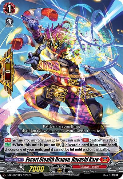 Escort Stealth Dragon Hayashi Kaze Price & Card Details — DZ-SS09