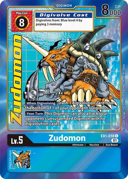 Zudomon Alternate Art digimon card