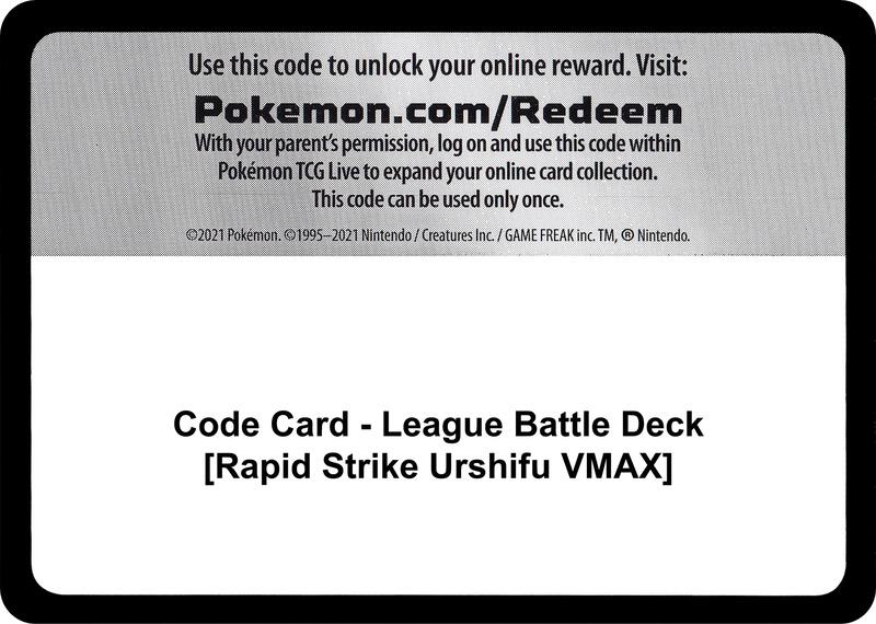 Code Card - League Battle Deck [Rapid Strike Urshifu VMAX]  from Miscellaneous Cards & Products